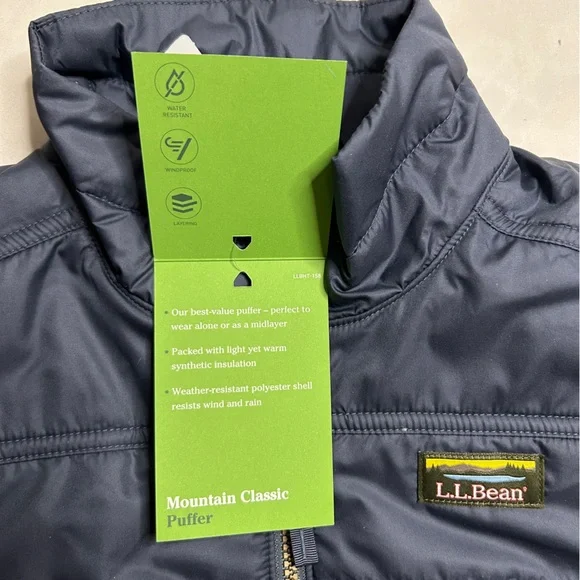 LLbean Women’s Mountain Classic Puffer Jacket XS Gunmetal Gray - Picture 6 of 10